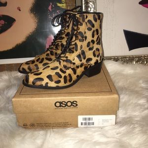 ASOS leopard booties